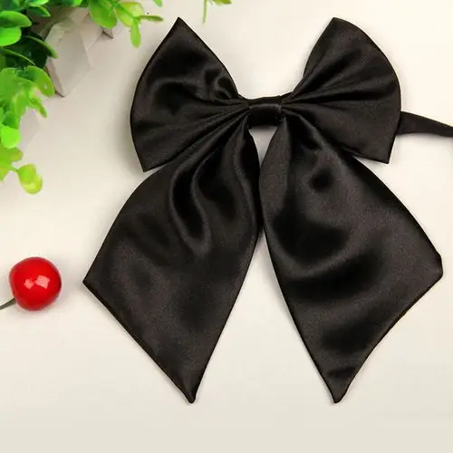 茉蒂菲莉 女士领花 银行酒店学生职业装纯色领花 黑色