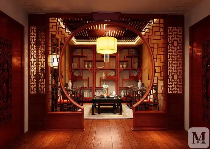 4万274㎡中式复式装修中式古典园林风格-红星美凯龙家装效果图