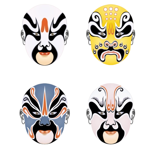 京剧脸谱矢量素材图片