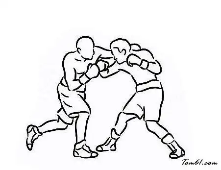 拳击手简笔画卡通