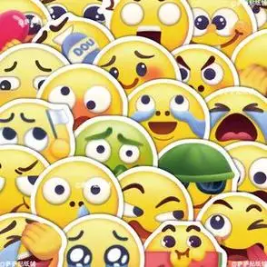表情包防水装版饰贴纸emoji小黄豆表情包贴纸栓q爆款69张抖音最新