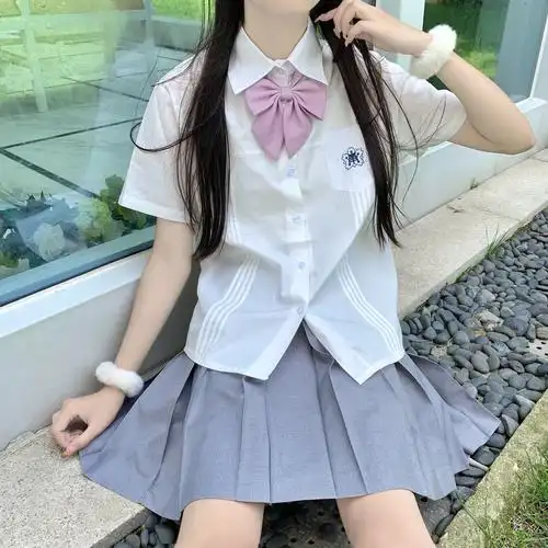 黑色百褶裙现货基础jk制服纯色裙日系少女学生半身裙