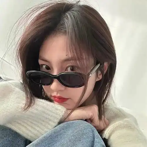 复古猫眼小框墨镜女高级感个性小脸椭圆太阳镜防紫外线jennie同款