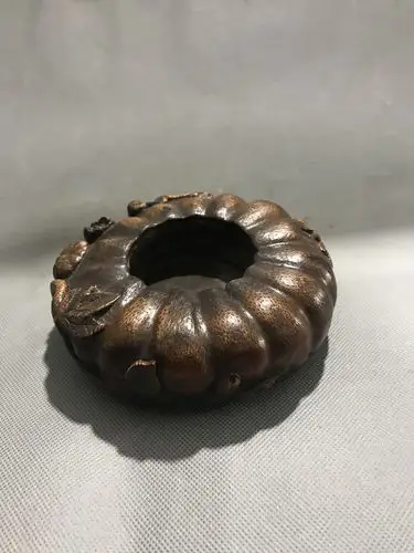 收来的老竹根莲花笔洗水孟 包浆老道 收藏佳品