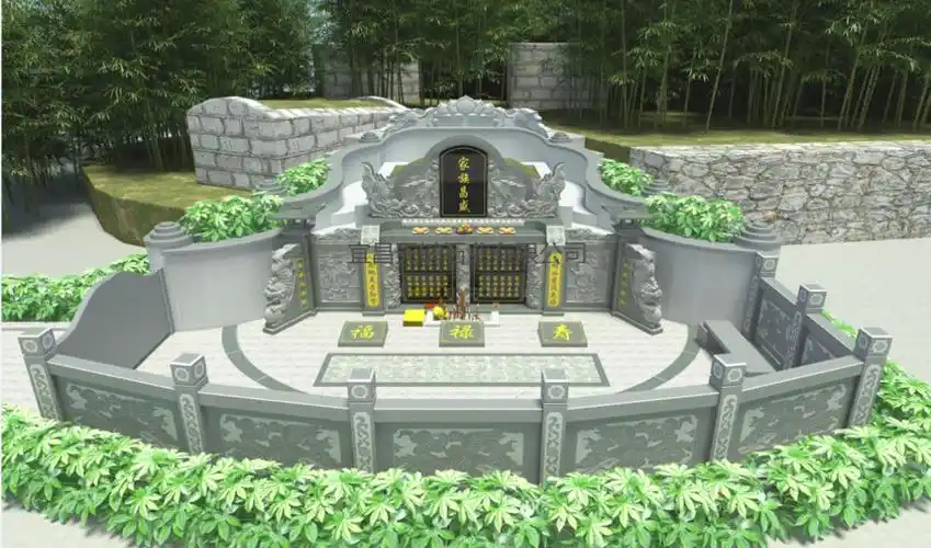 重庆渝北区私人豪华土葬墓地设计效果图大全