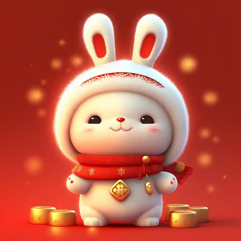 原创新年头像|一波招财兔兔来袭06