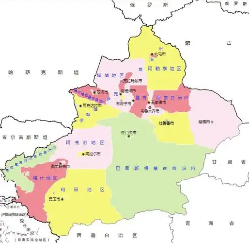 新疆维吾尔自治区行政区划 区划代码和面积