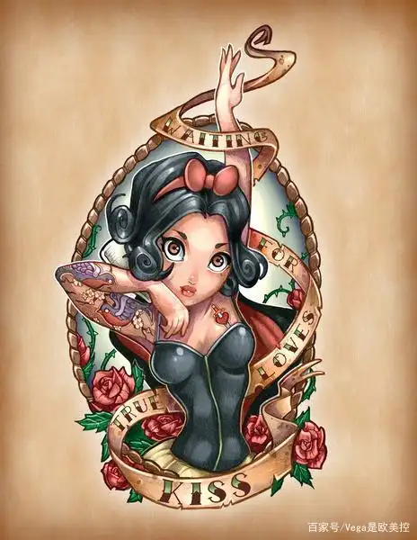 超适合女生的13款欧美卡通风纹身,可盐可甜啊!