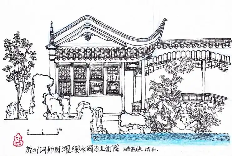 一开小差窗户画错了俩#中式园林  #中式庭院  #手绘临摹  #网师园
