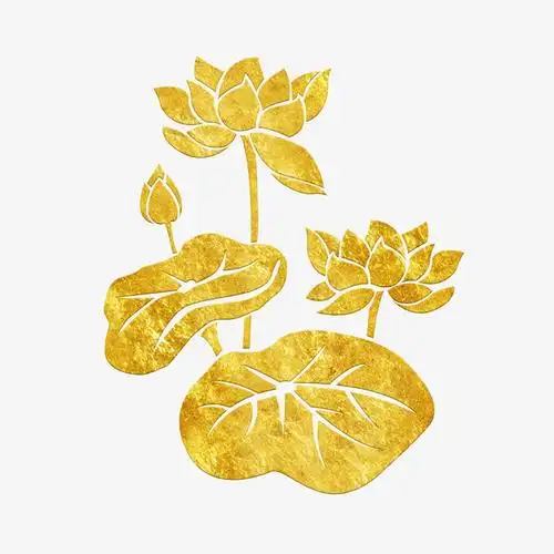 金色佛教传统莲花