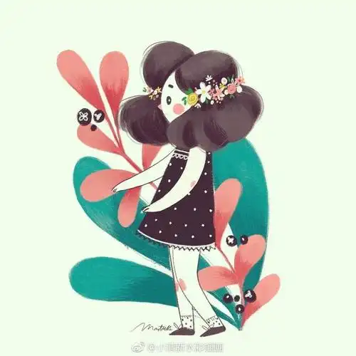 手绘小清新插画