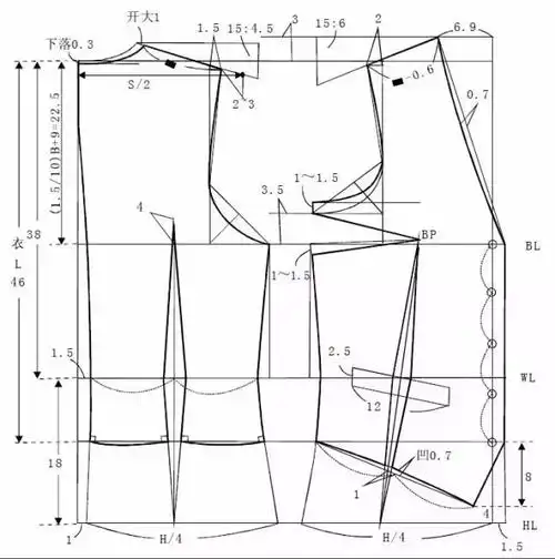 女西装马甲的原型制版与直裁法