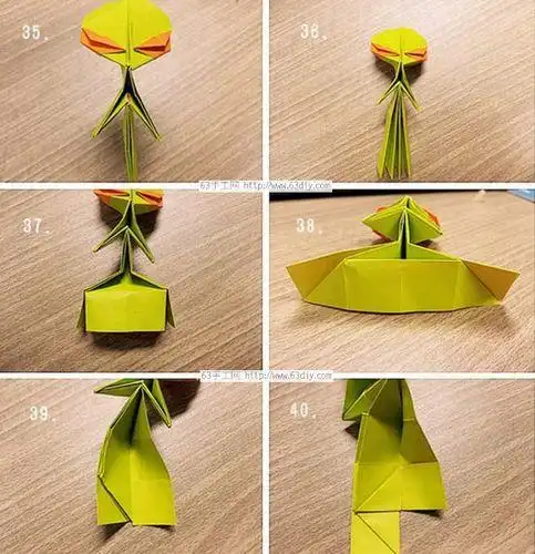 步骤图解折纸安卓机器人视频教程落纸生花教你折纸安卓机器人折纸大全