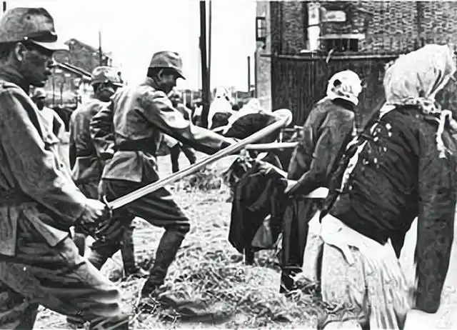 抗日战争时期,日本屠杀中国老百姓