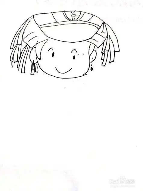 瑶族服饰简笔画怎么画瑶族小女孩简笔画儿童简笔画可爱的瑶族女孩人物