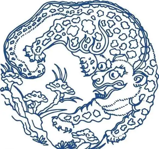 中国传统吉祥纹样麒麟瑞兽纹见者吉祥如意顺顺顺