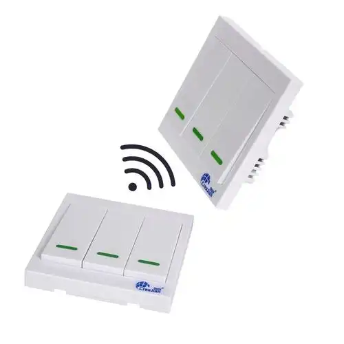 无线遥控开关面板家用免布线双控智能开关灯具220v单路86型随意贴