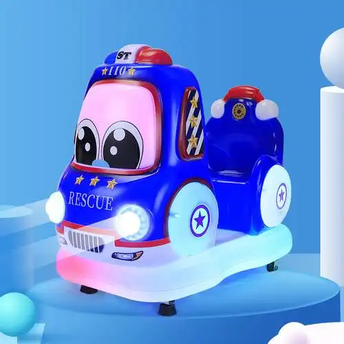 电玩设备汽车造型可爱卡通音乐摇摆车亲子礼品儿童投币式摇摇车