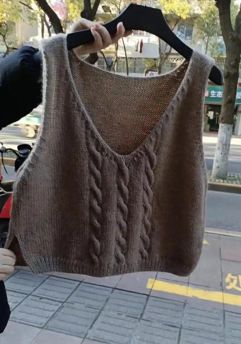 v领马甲图解教程#马甲背心 #马甲背心的编织方法 #手工针织 - 抖音