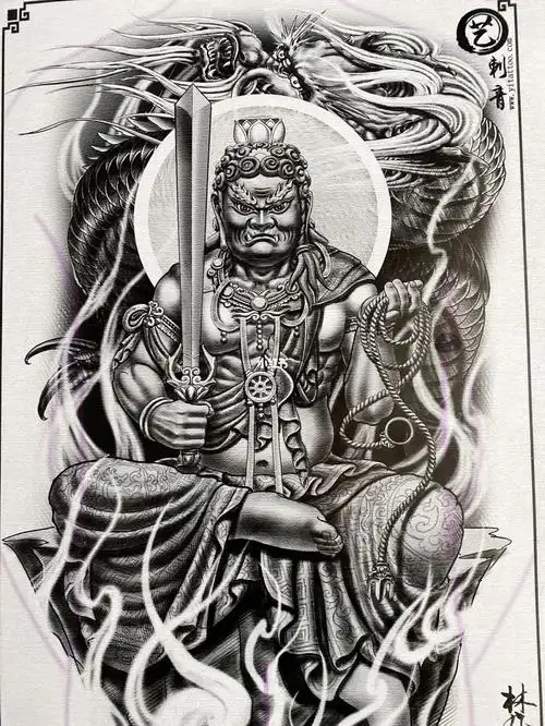 不动明王,【梵艺贰】手稿集里,感谢大家的喜欢支持#沈阳纹身  #纹身