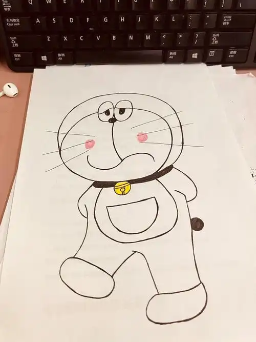 简笔画100张打卡087哆啦a梦