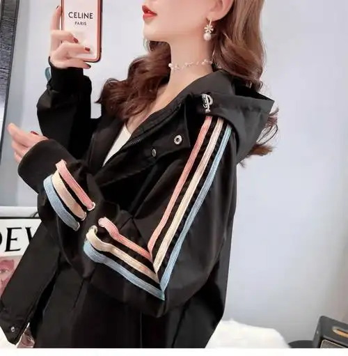 官图100涤 双层风衣原版做法 慵懒风外套韩版学院风设计薄款上衣 - 17