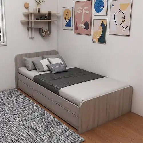 一米二单人床1米1.2米小户型箱体床简约现代家用成人收纳储物小床