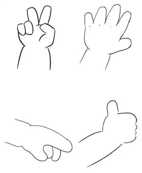 幼儿园简笔画小手