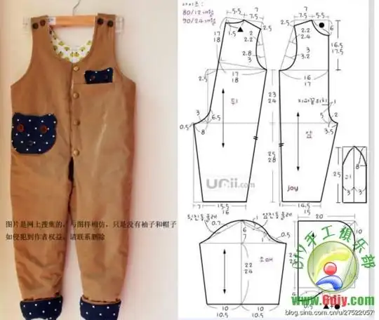 [转载]粉可爱』服装裁剪男女童宝宝连体衣背带裤剪裁图纸_编织博客