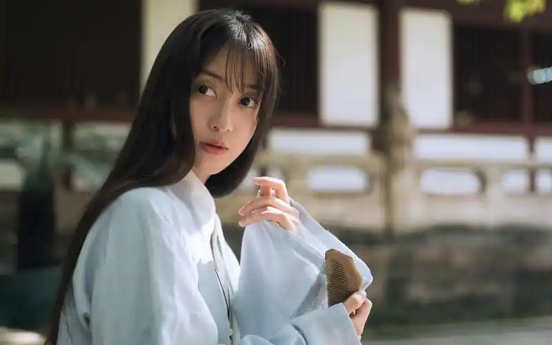 气质淡雅古装美女高清桌面壁纸