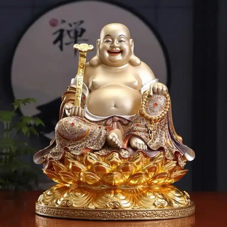 纯铜珐琅镶宝坐像笑佛,弥勒佛. 遇见即是佛缘,愿大家平安喜乐 - 抖音