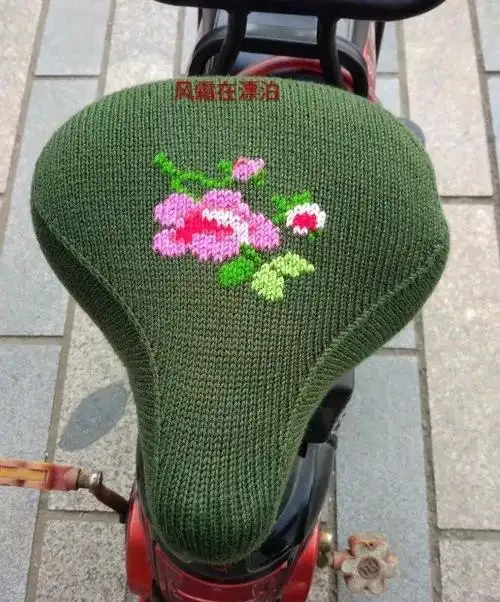 棒针毛线自行车电动车坐套.
