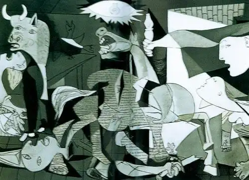 高中历史图片素材:《格尔尼卡》(局部)