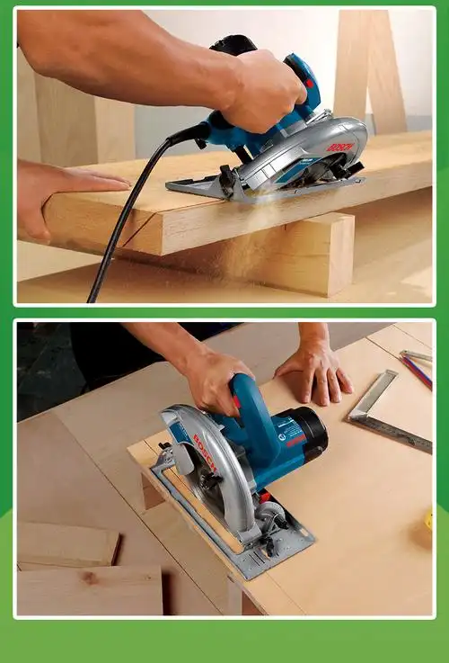 博世bosch电圆锯手持式电锯木工板切割斜切锯电动工具7寸电圆锯gks190