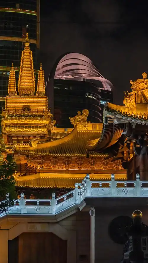 上海静安寺夜景