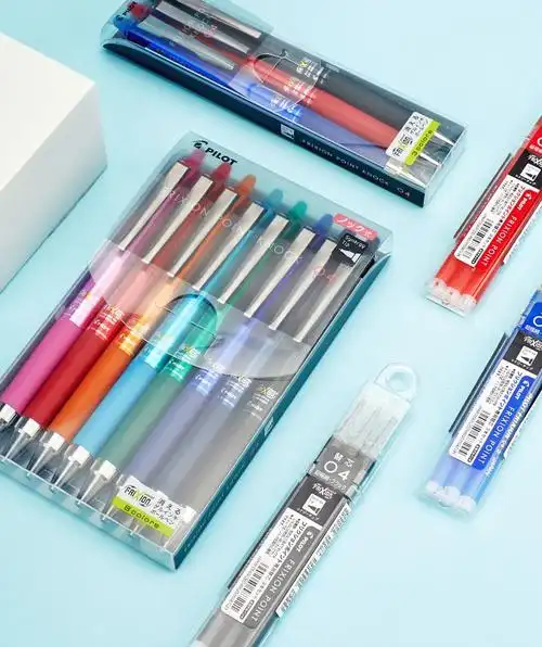 日本进口pilot百乐笔按动款中性笔学生文具水笔墨水可擦笔芯lfpk-25s4