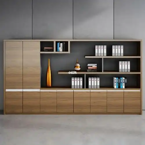 木质办公文件柜办公家具厂家隔断背景柜档案