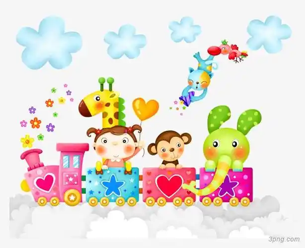 坐小火车的卡通人物