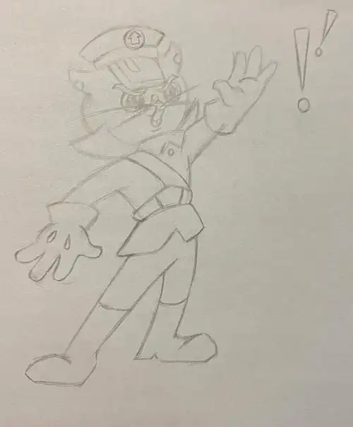 简笔画临摹黑猫警长附带步骤