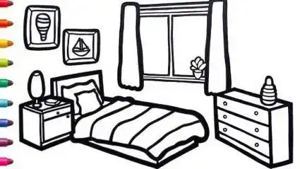 这是一组卧室简笔画的内容,希望能满足您的需求,查找更多卧室简笔画