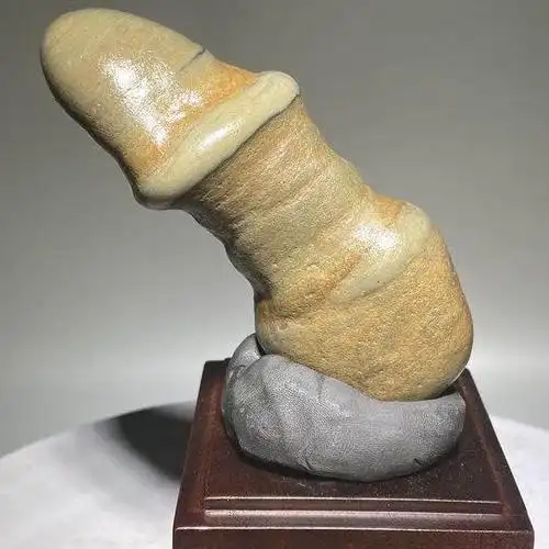 1大湾石人物石画面石彩陶石天然奇石原石石头摆件观赏石高端客厅