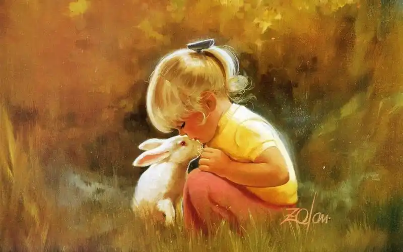 人体油画图片小孩油画图片大全