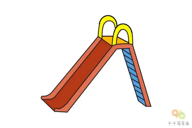 宝宝学画画滑梯简笔画怎么画