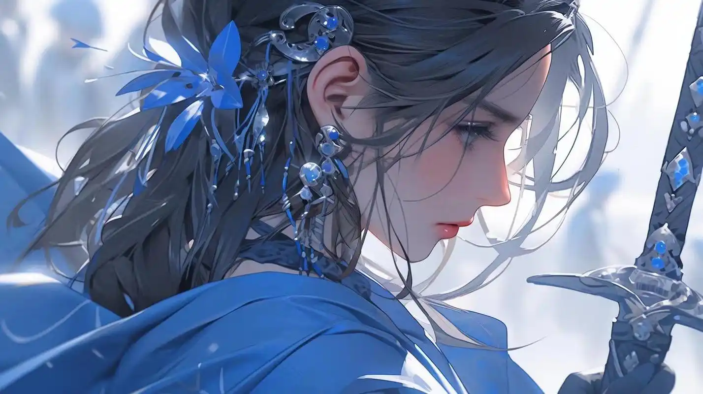 古风横版女侠客插画壁纸,有没有一种江湖的感觉?