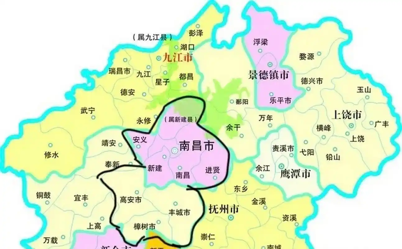 南昌是江西省的省会,总面积7402平方公里,总人口660万.