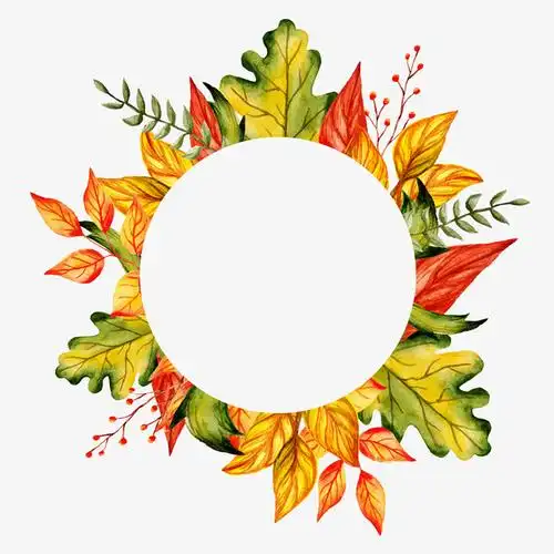 秋天标题框元素免抠素材免费下载_觅元素51yuansu.com