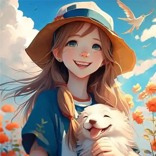 治愈系爱笑女生动漫头像图片(8张)