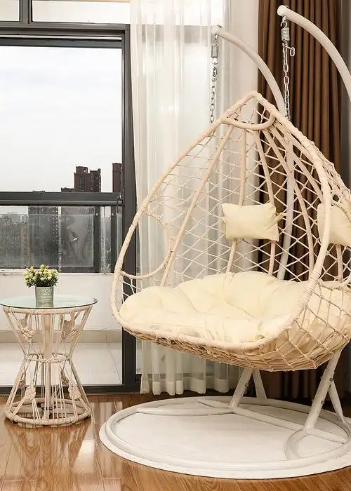 吊篮椅室内秋千吊椅家用阳台摇篮民宿客厅吊蓝网红鸟巢吊床大人椅c款