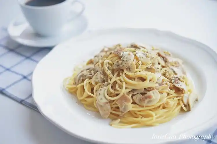 奶油蘑菇培根意面(家庭简易版)