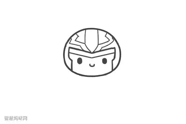 复联雷神简笔画画法步骤